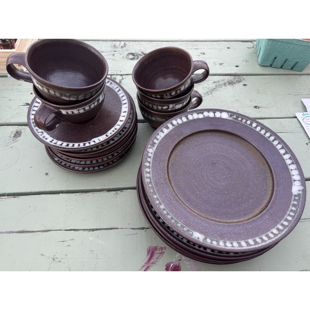 David Lloyd Jones Studio Pottery Plates Mugs Vintage MCM READ